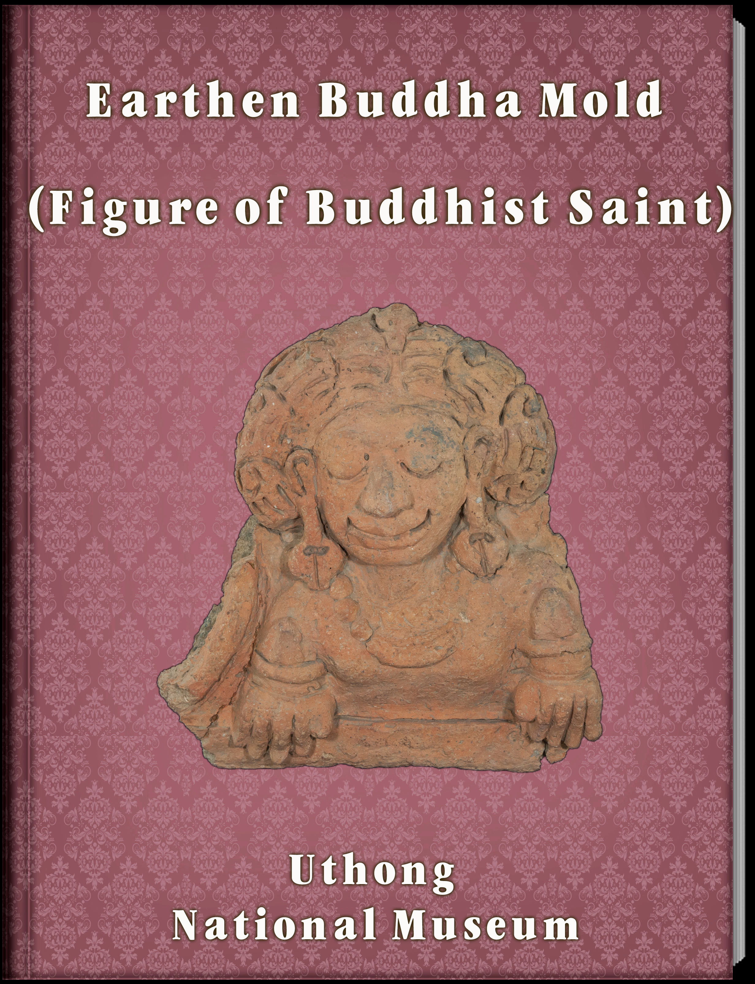 แผ่นดินเผารูปบุคคลสวมสร้อยคอและตุ้มหู